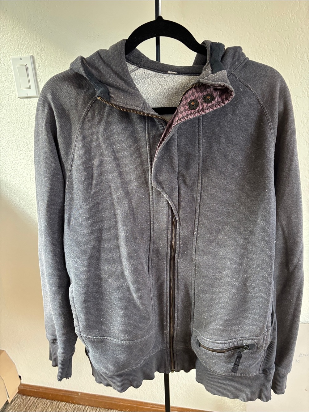 Lululemon Gray Zip-up Hooded Sweatshirt